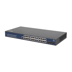 24*GE(RJ45, POE)+4*10GE/GE(SFP+) switch