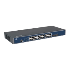 24*GE(RJ45)+4*10GE/GE(SFP+) switch
